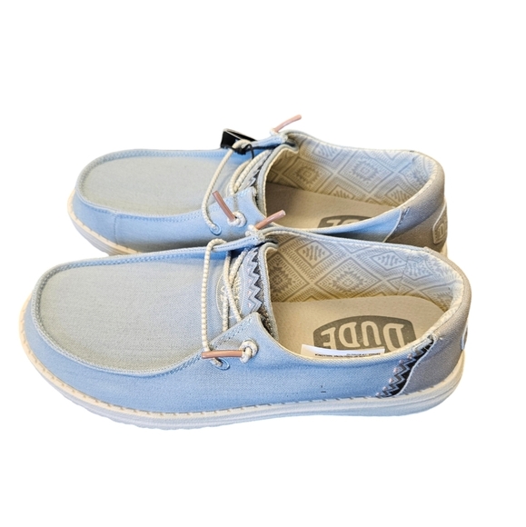 Hey Dude Wendy Tempe Denim Slip-On Casual Shoes Womens NEW - Picture 1 of 7